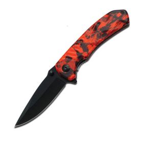 Everyday 8" Tactical Rescue Knife (Model: Red Camouflage)